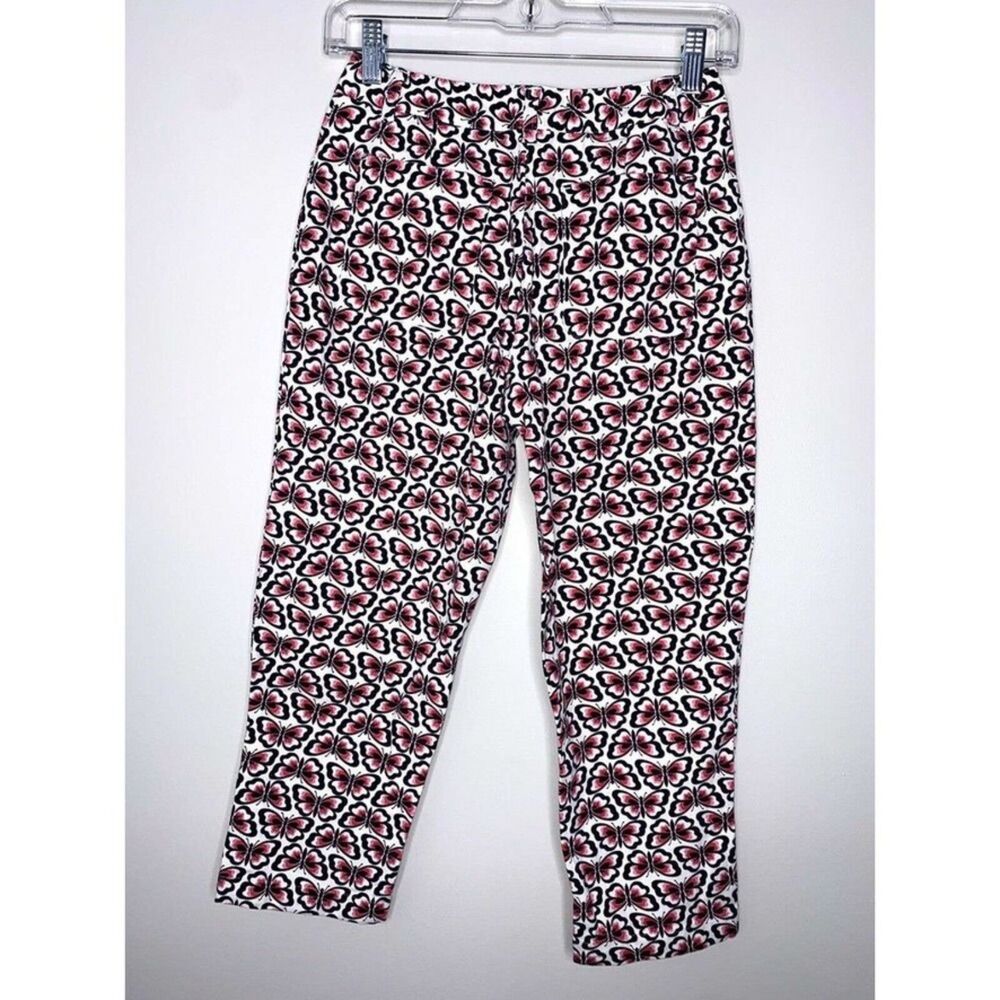 Talbots Capri Pants Women Size 2 Petite Butterfly Stretch # - Picture 3 of 3